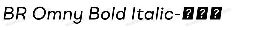 BR Omny Bold Italic字体转换